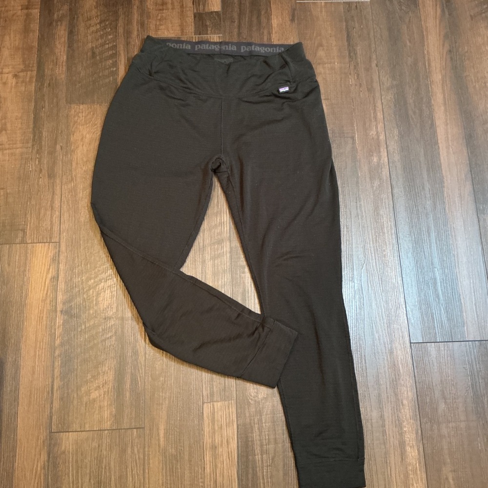Patagonia Capilene Thermal Weight Baselayer Bottoms Black Polartec Large L